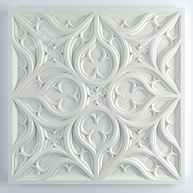 3D Art Panel: Tile Design & Print 3D model image 1