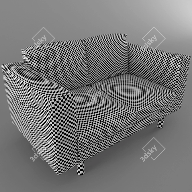 Modern NORSBORG Sofa, 155cm Width 3D model image 2
