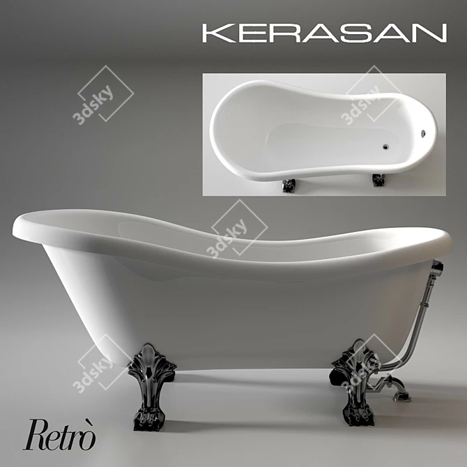 Vintage-inspired Kerasan Retro Bath 3D model image 1