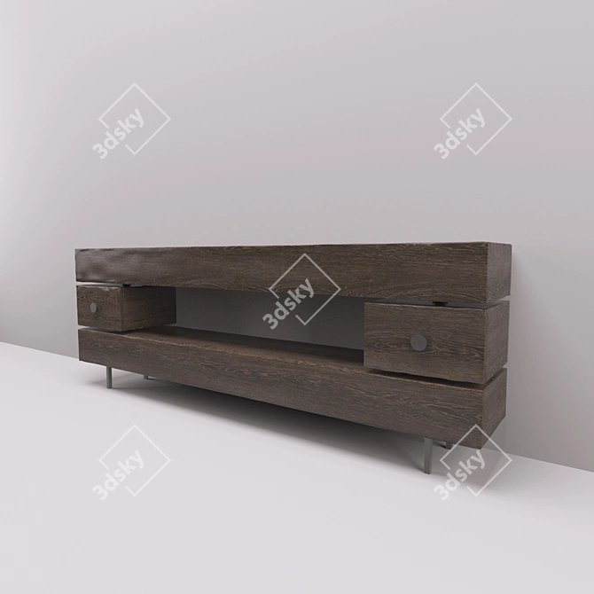 Teak House Dillon Console: Elegant and Versatile 3D model image 2