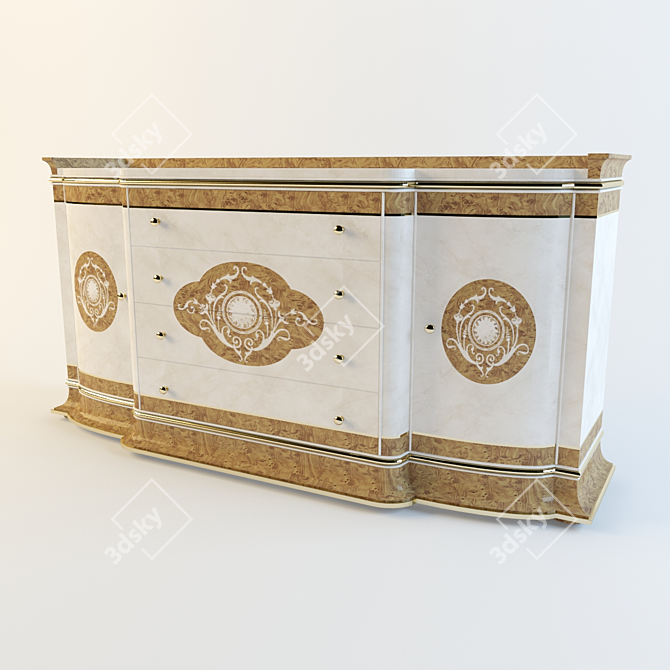 Vintage-style Chest: Vicente Zaragoza, Praga 3D model image 1