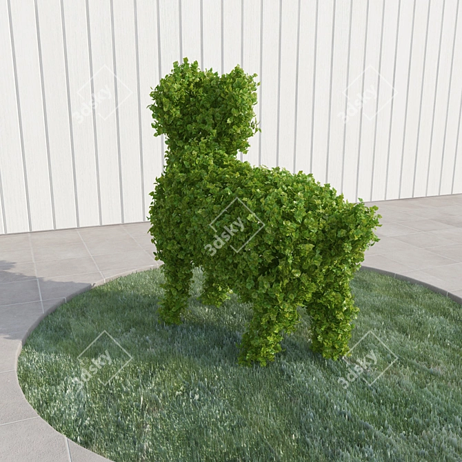 Lamb Topiary - Art of Nature 3D model image 2