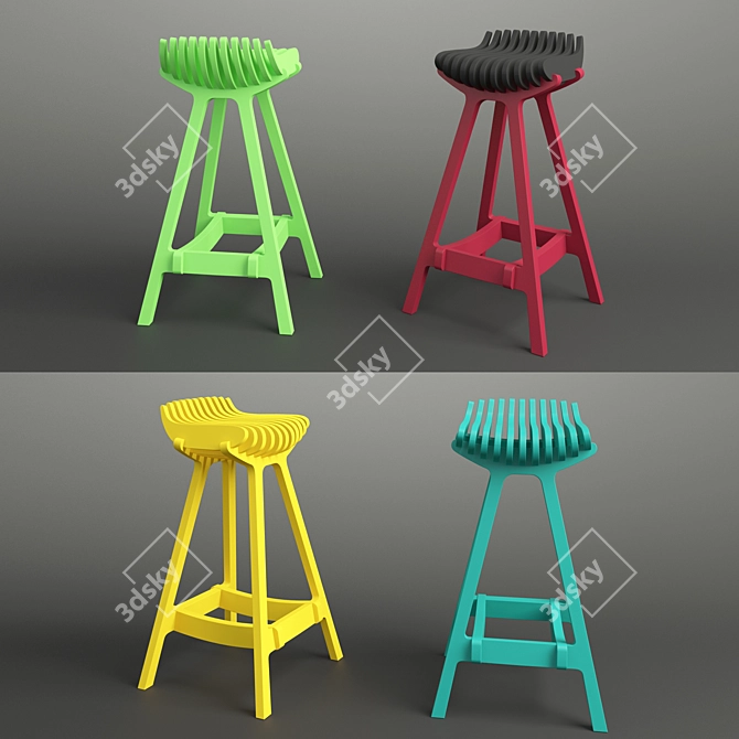 VOCA Comb Bar Stool 3D model image 2