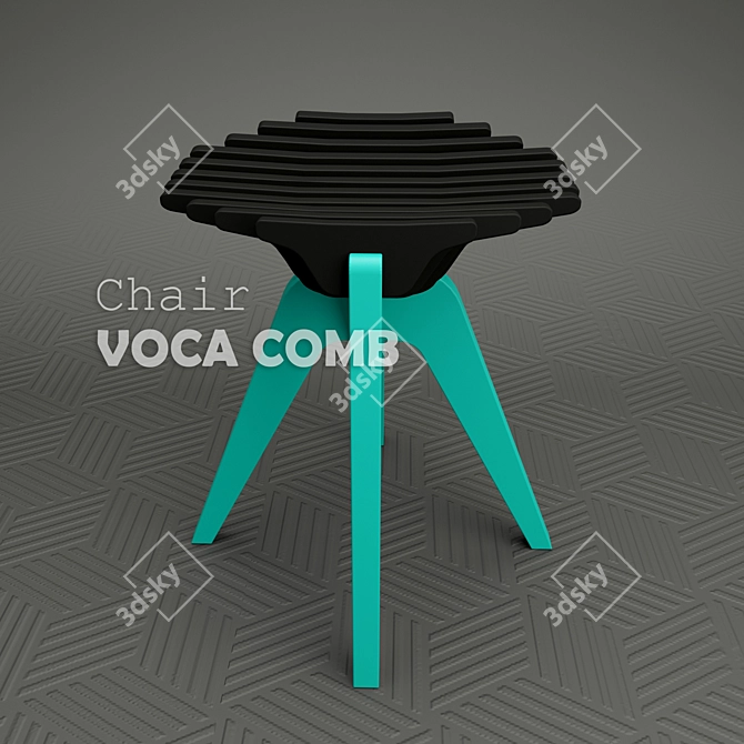 Voca Noise Stool: Sleek and Sustainable 3D model image 1
