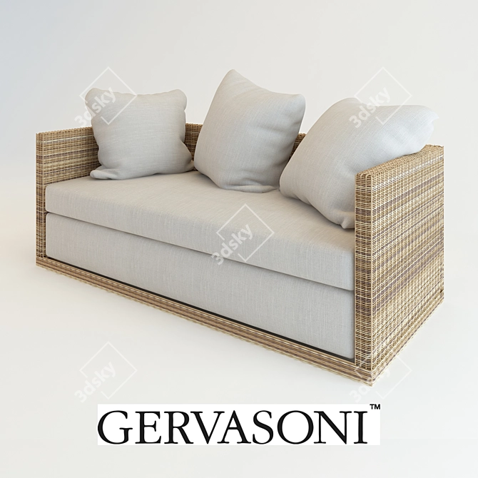 Gervasoni Net 82: Stylish Woven Sofa 3D model image 1
