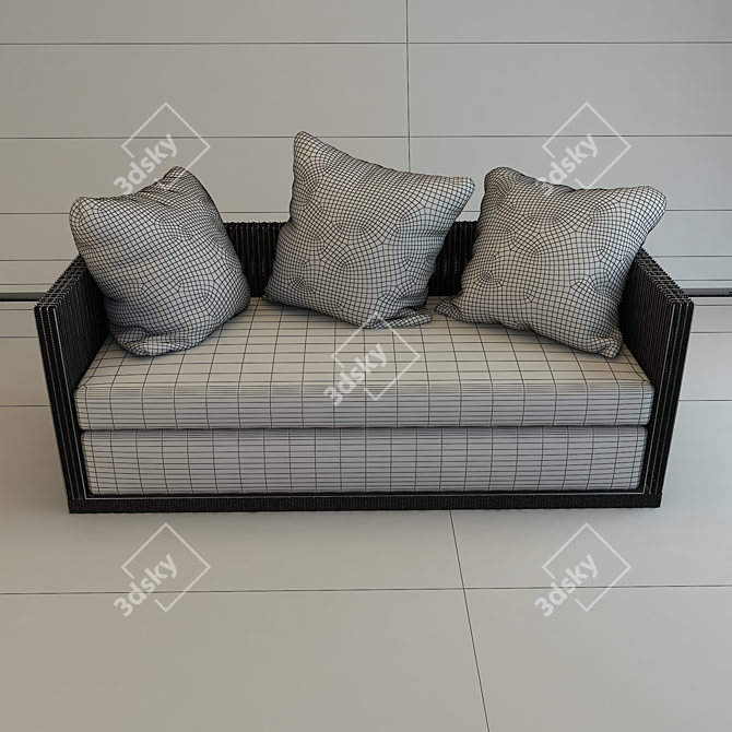 Gervasoni Net 82: Stylish Woven Sofa 3D model image 2