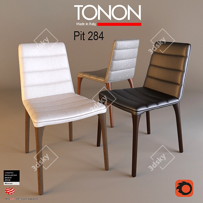 Tonon PIT 284.01 Leather Chair 3D model image 1