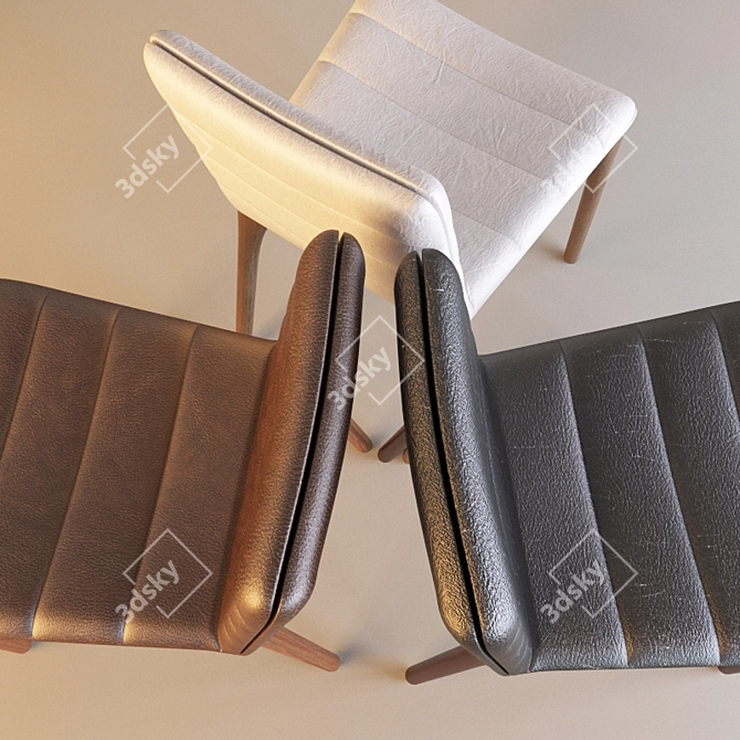 Tonon PIT 284.01 Leather Chair 3D model image 3