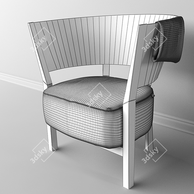 Tosai Lounge Chair: Elegant Comfort for Your Space 3D model image 2
