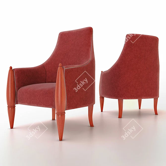 Elegant Tub Chair: Stylish Comfort for Any Space 3D model image 1