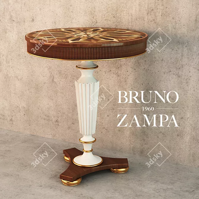 Elegant Round Coffee Table 3D model image 1