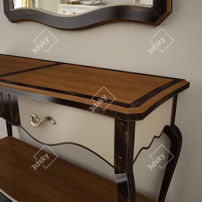 Tosato Console and Mirror Set 3D model image 3