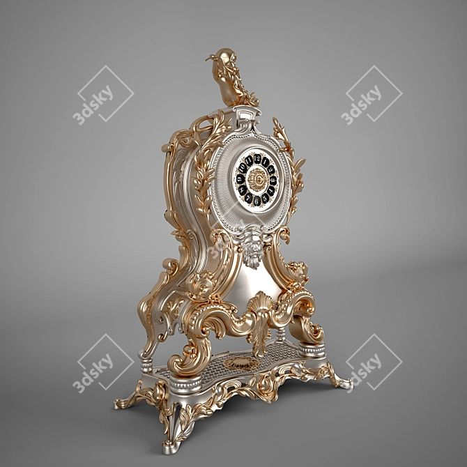 Timeless Elegance: Decorative Classic Clock 3D model image 2