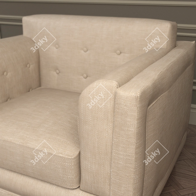 Mestre Armchair: Fratelli Barri's Luxury 3D model image 2