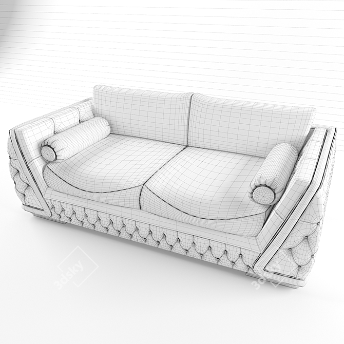 Elegante Zanaboni Giada Sofa 3D model image 2
