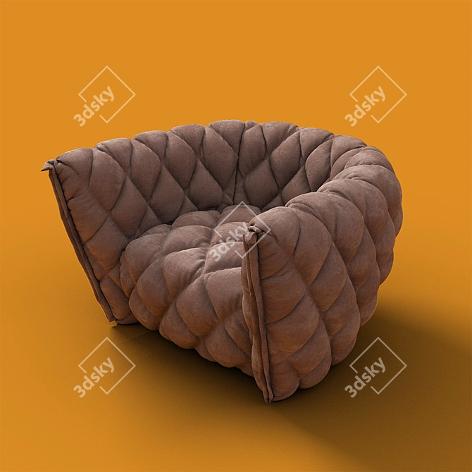 Luxury Goldi Armchair: Exquisite Design 3D model image 2