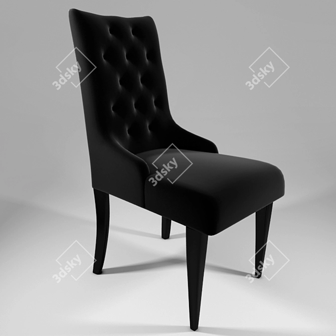 Elegant Accent Chair: 3D Model 3D model image 1