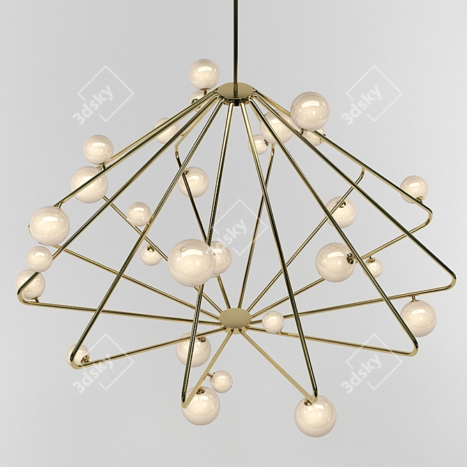 Cherry Bomb Illuminated Globe Chandelier 3D model image 2