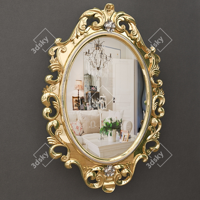 Elegant Reflection: Classic Mirror 3D model image 1