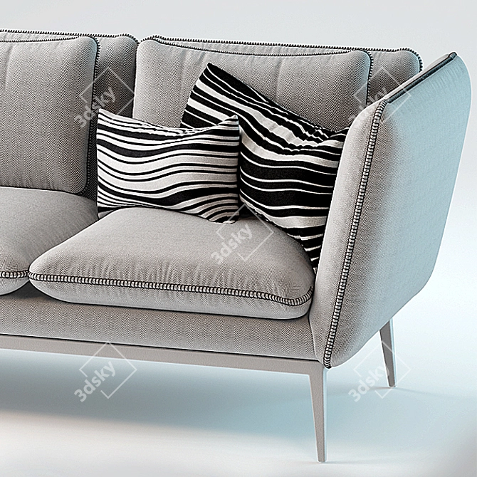 Versatile Sofa in 2 Color Options 3D model image 2