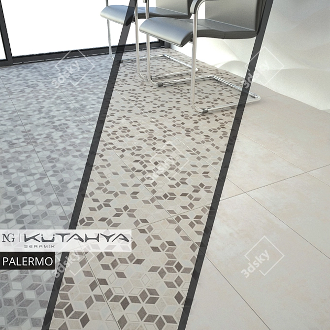 Elegant KUTAHYA SERAMIK PALERMO Tiles 3D model image 2
