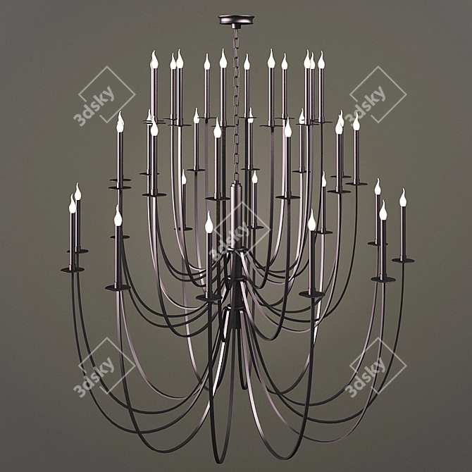 Modern Elegance - Thomas O Brien Chandelier 3D model image 1
