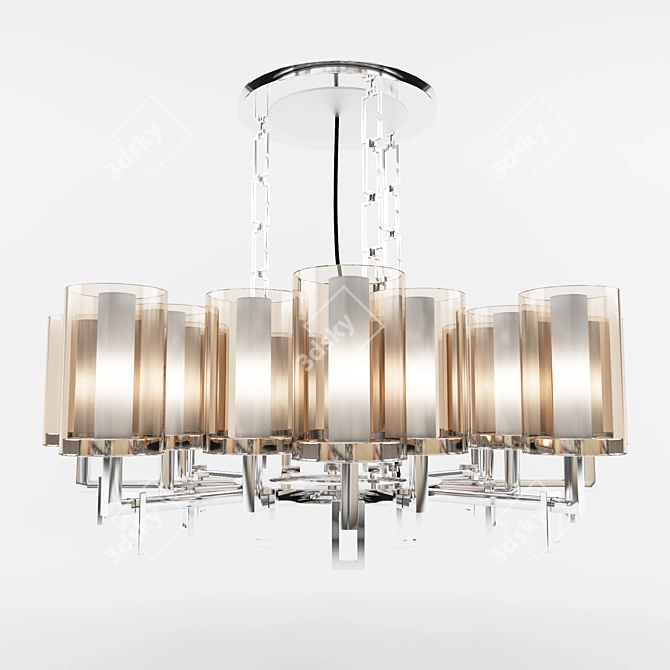 Elegant Crystal Pendant Light 3D model image 1