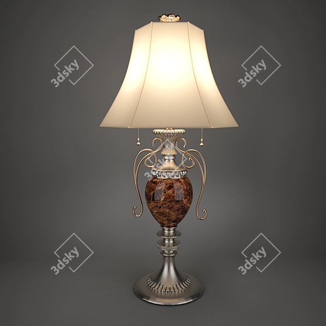 Elegant Vintage Desk Lamp 3D model image 1