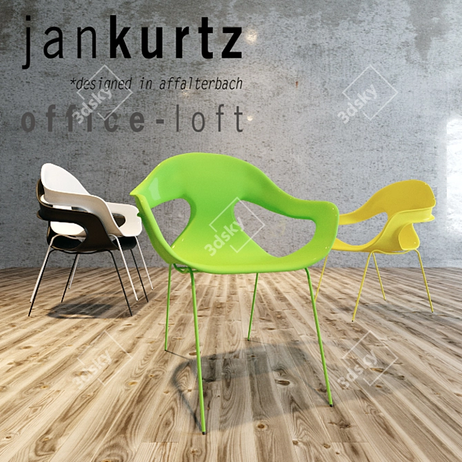 Elegant Plastic Chair Jankurtz 3D model image 1