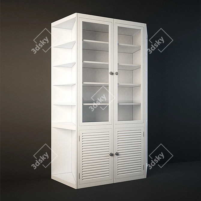 Elegance Display Cabinet 3D model image 1