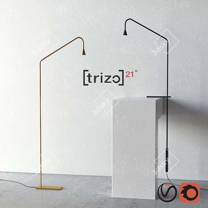 Sophisticated Lighting by Austere TRIZO21 3D model image 1