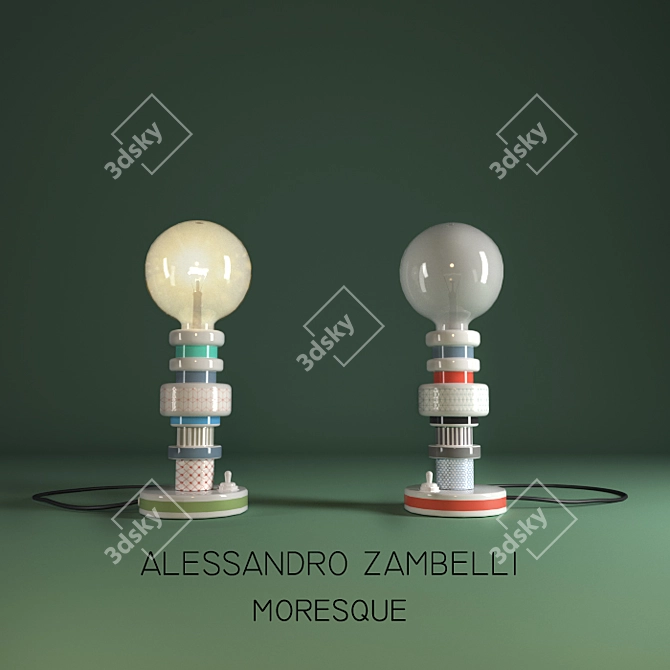 Seletti Moresque Table Lamp by Alessandro Zambelli 3D model image 1