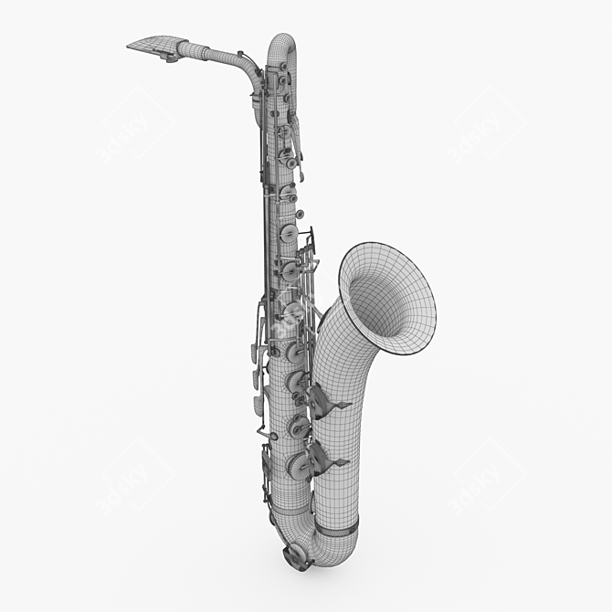  Selmer Mark V Baritone Saxophone 3D model image 2