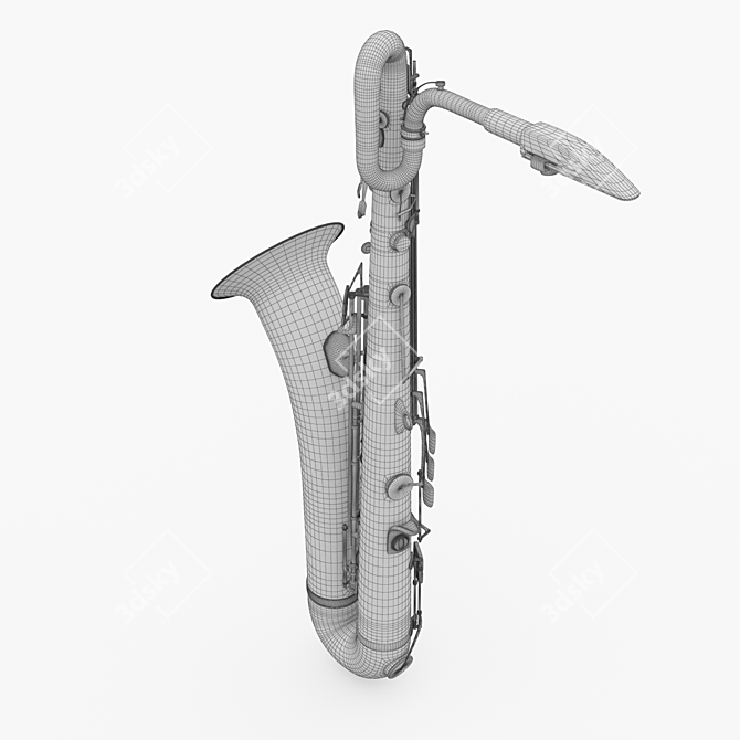  Selmer Mark V Baritone Saxophone 3D model image 3