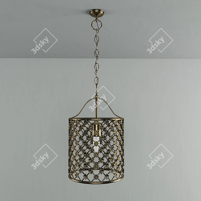 Bronze Cell Hanging Lamps 3D model image 3