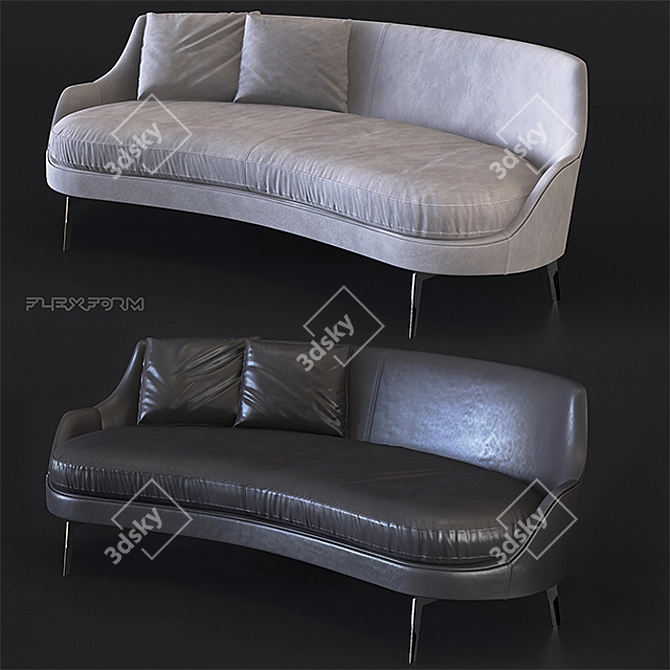 Flexform Guscio: Elegant and Versatile Sofa 3D model image 1