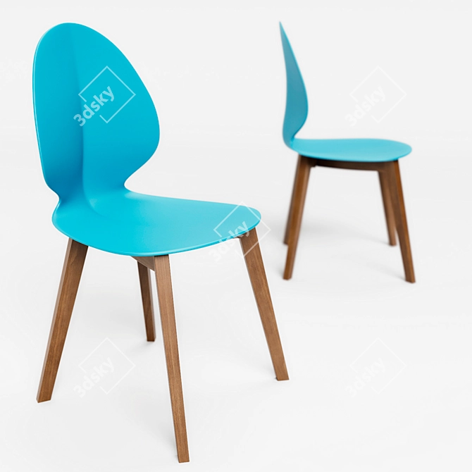 Sleek Laguna Stool 3D model image 1