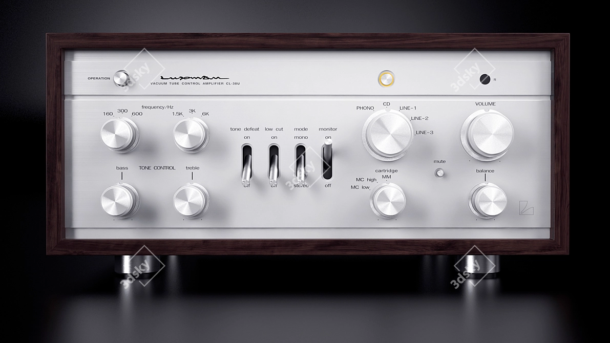 Luxman CL-38U Tube Preamp: Hi-End Japanese Audio 3D model image 1