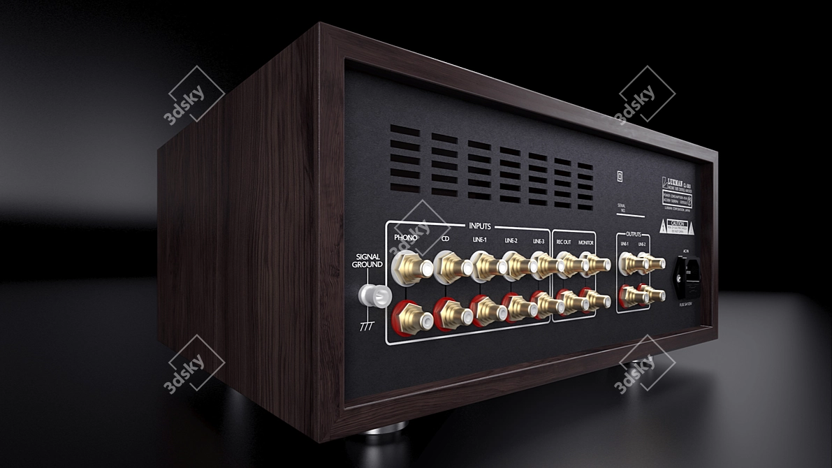 Luxman CL-38U Tube Preamp: Hi-End Japanese Audio 3D model image 3