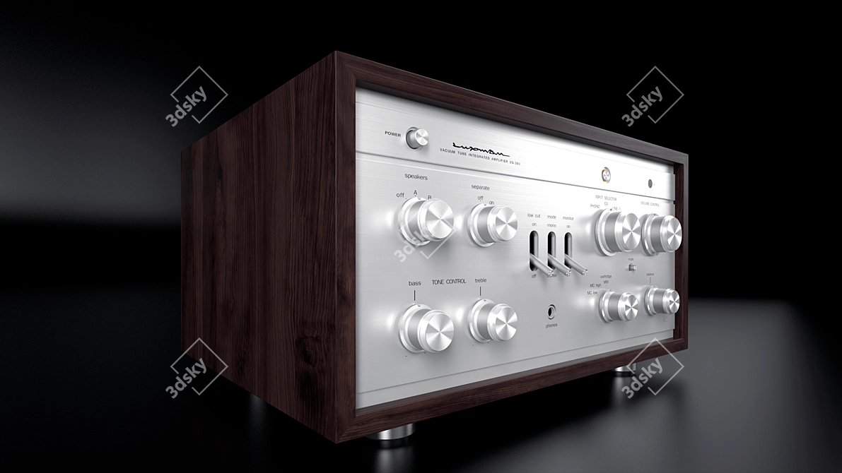 Luxman SQ-38U: Japanese Hi-End Amp 3D model image 2