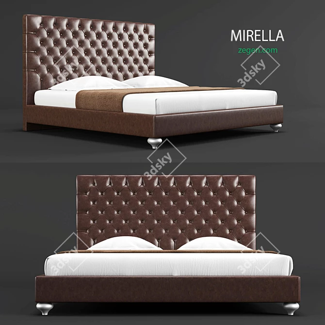 Title: Mirella Capito Bed 3D model image 1
