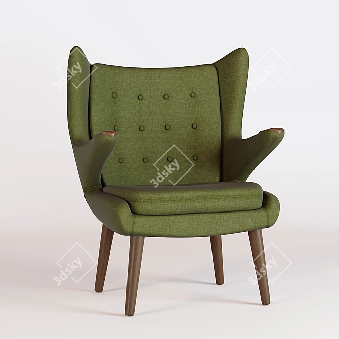 Cozy Papa Bear Chair 3D model image 1