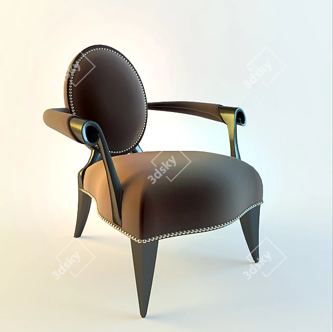 Cozy Comfortable Cushioned Chair 3D model image 1