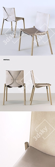 Kristalia 1085 Edition: Natural Hide Chair 3D model image 1
