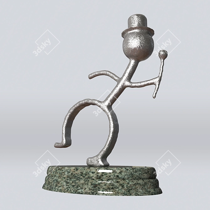Graceful Dancer Figurine 3D model image 1