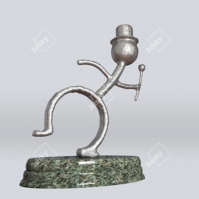 Graceful Dancer Figurine 3D model image 2