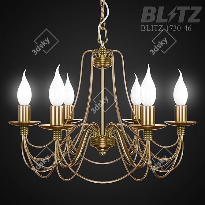 Blitz 1730-46 Vintage Chandelier 3D model image 1