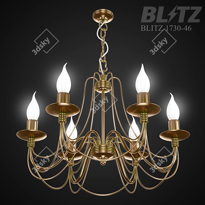 Blitz 1730-46 Vintage Chandelier 3D model image 2