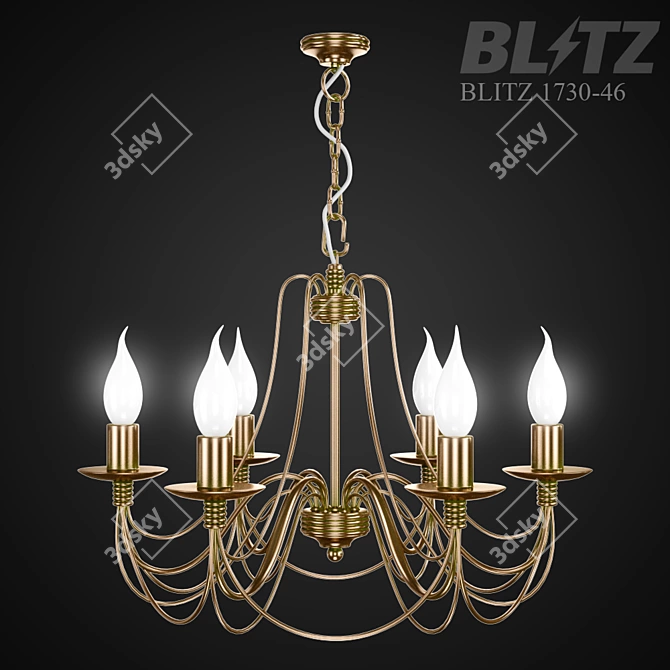 Blitz 1730-46 Vintage Chandelier 3D model image 3