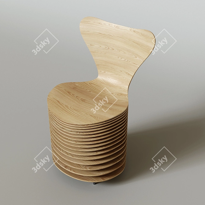 Sleek and Versatile: The BIG Series 7 Chair 3D model image 2
